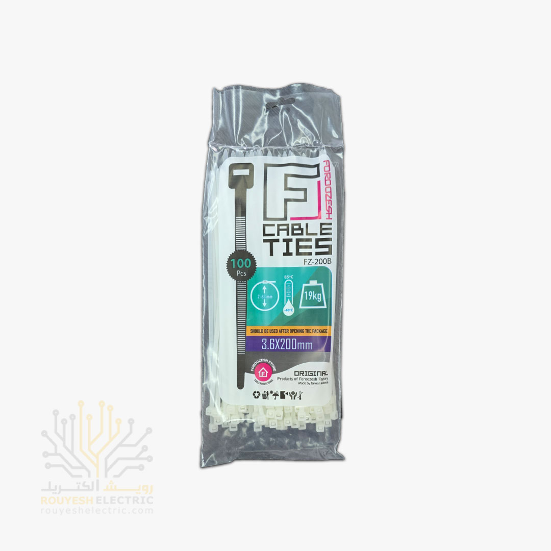 بست کمربندی 20 سانت برند فروزش ضخامت 3/6 سفید