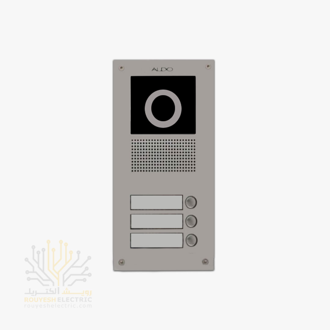 پنل ایفون تصویری برند الدو 3 واحدی مدل u