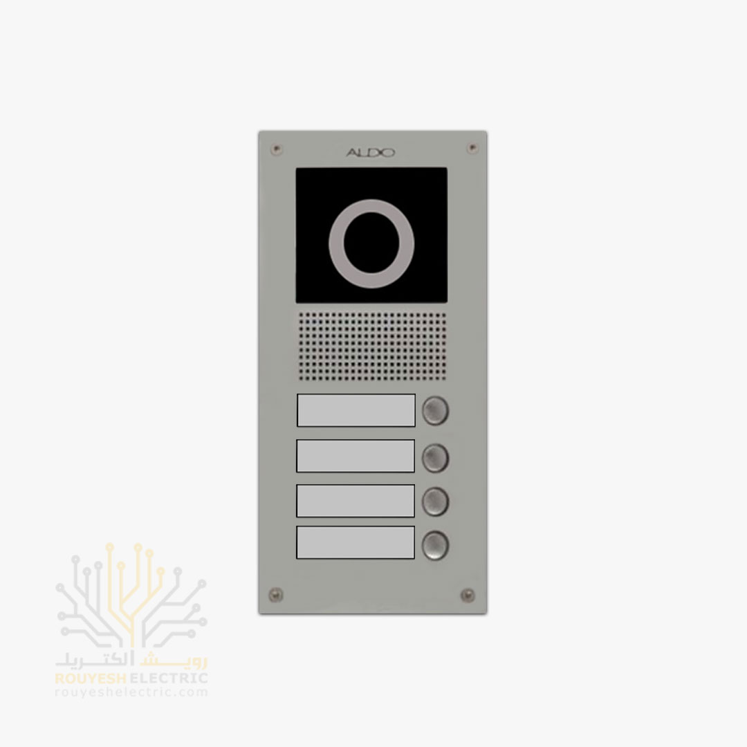 پنل ایفون تصویری برند الدو 4 واحدی مدل u