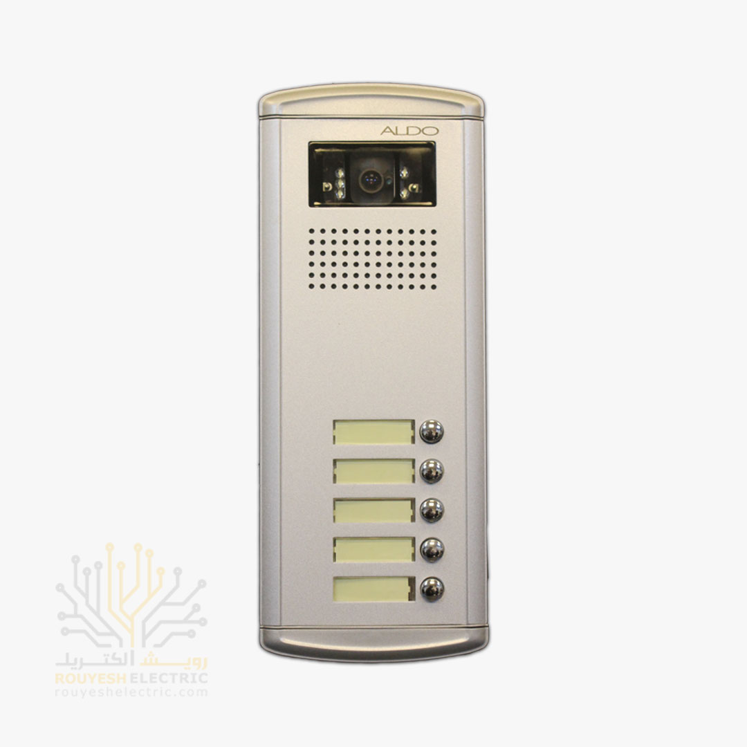 پنل ایفون تصویری برند الدو 5 واحدی مدل u