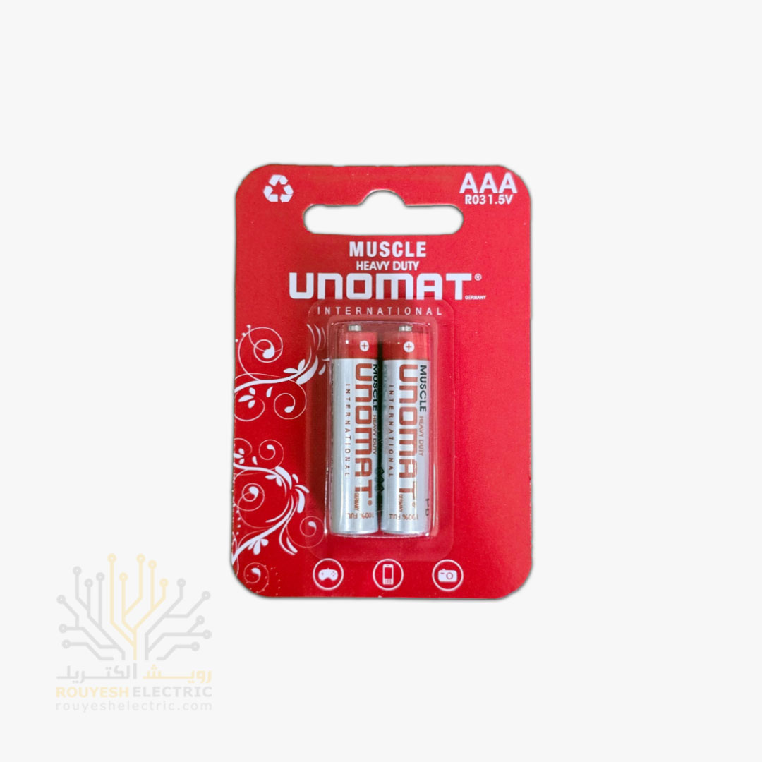 باطری نیم قلمی معمولی برند آنومات کارت 2 تایی