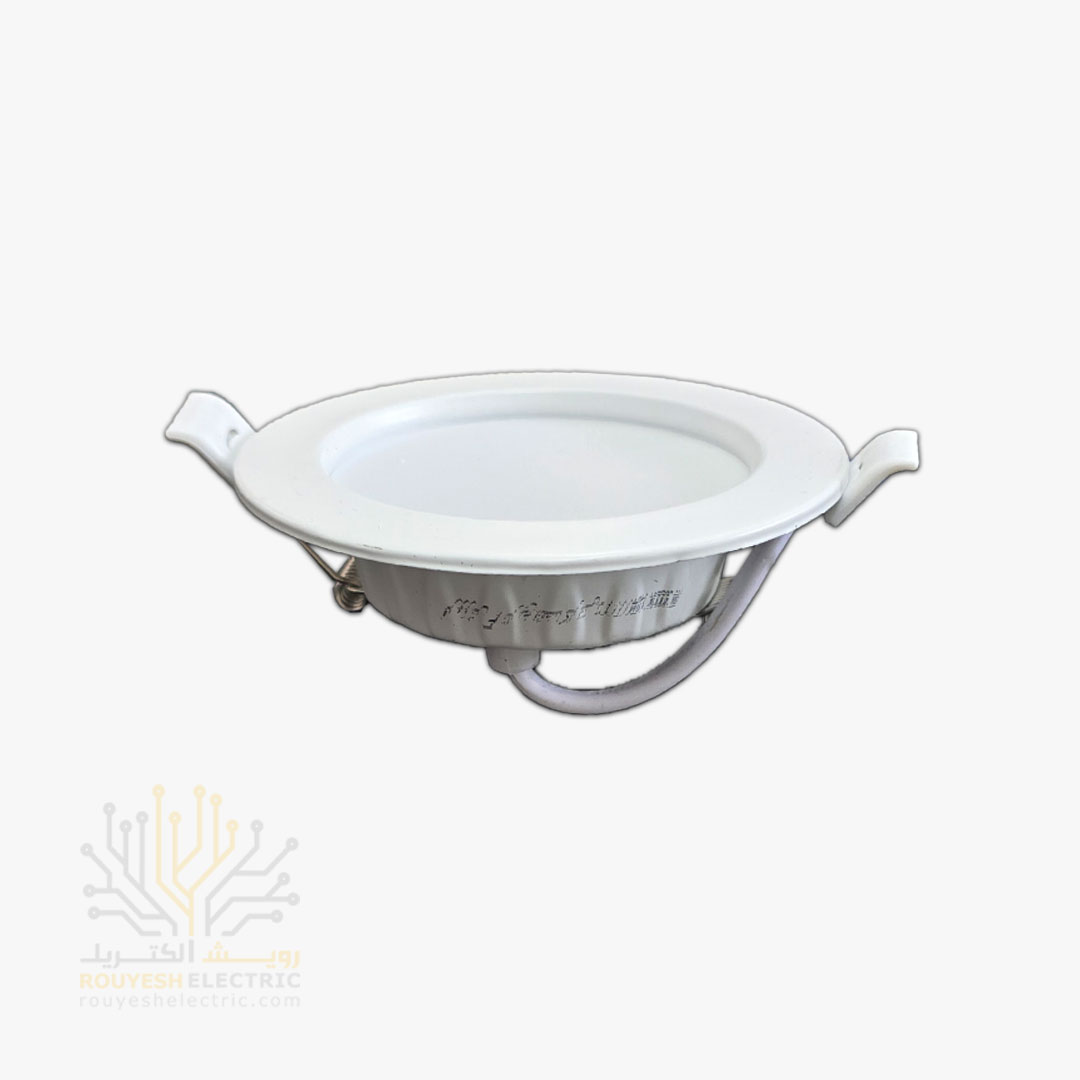 پنل سقفی توکار 7 وات برند فروزش مدل بک لایت دایره بدنه فلزی آفتابی
