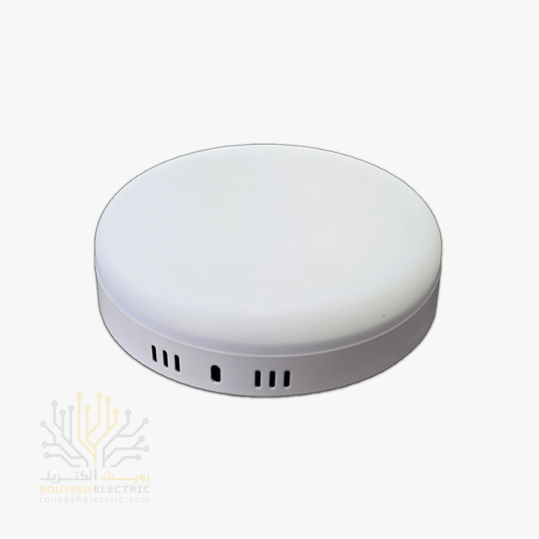 پنل سقفی روکار 24 وات برند تک تاب مدل فول لایت دایره استاندارد آفتابی