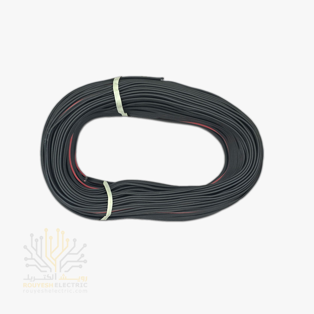 سیم باند و بلندگو مدل مشکی 2 رنگ 2x8 رشته رنگ مس 60 متری