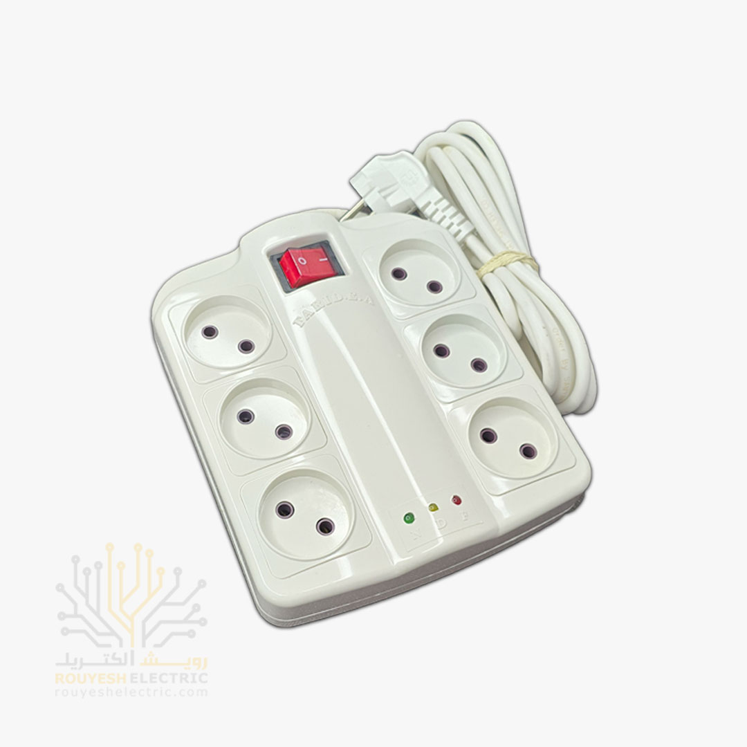 محافظ برق کامپیوتر برند فرید الکتریک شش خانه 3 متری