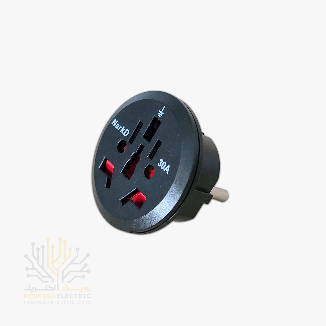 تبدیل 3 به 2 برند نارک دی ارتدار 30 آمپر نگیر مشکی