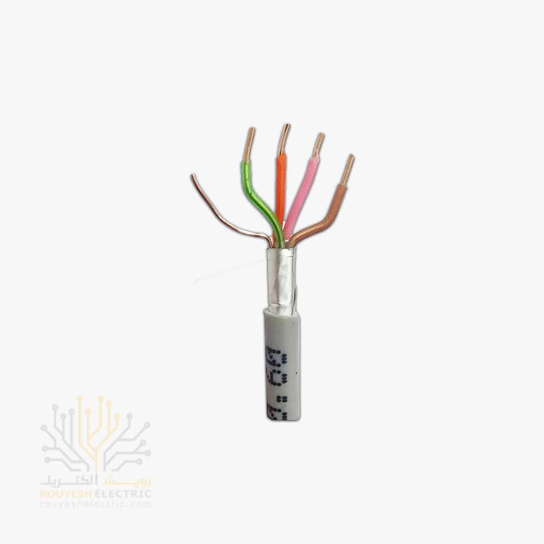 کابل 2 زوجی هوایی برند تک کابل کرمان ضخامت 0/6 کارتن 600 متری