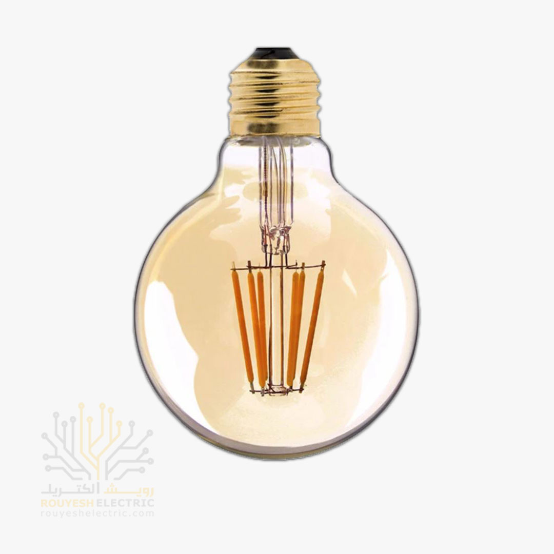 لامپ 8 وات فیلامنتی برند اس آر اف مدل G95 آفتابی
