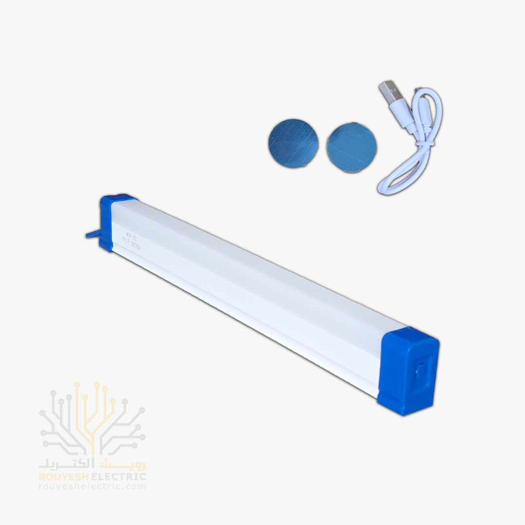 چراغ اضطراری 40 وات برند اطلس پلاس مدل T530 طرح زیر کابینتی مگنت دار