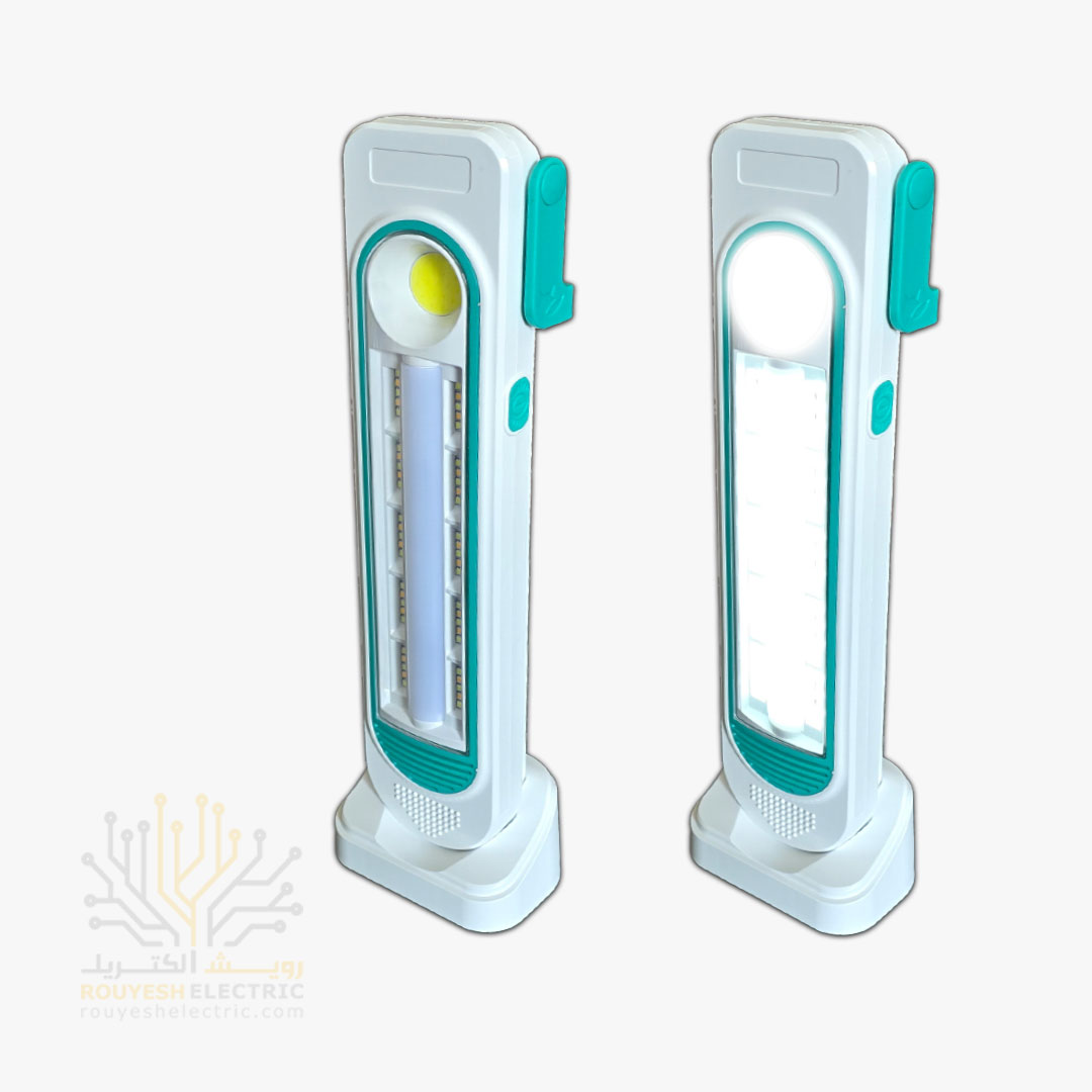 چراغ اضطراری 50 SMD ال ای دی دار برند ال دی مدل ZB-S125 دارای پنل خورشیدی 7 حالته