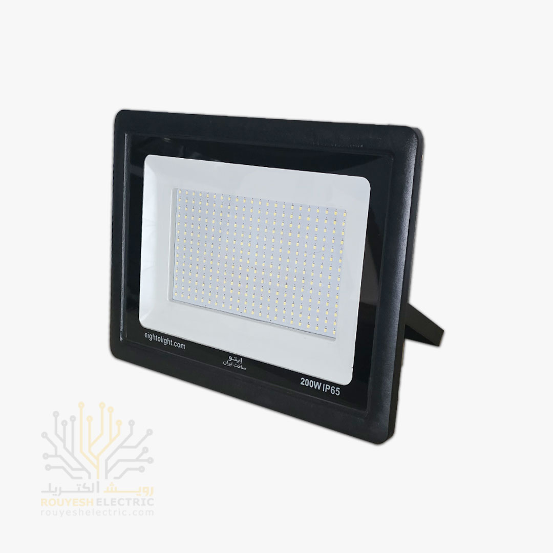 پروژکتور 200 وات SMD برند ایتولایت بدنه مشکی آفتابی بدون درایور