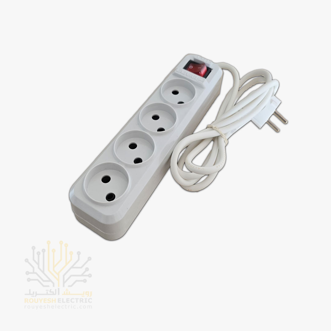 چهار راهی برق سیار برند لجور استاندارد بدون ارت کابل 2 متری