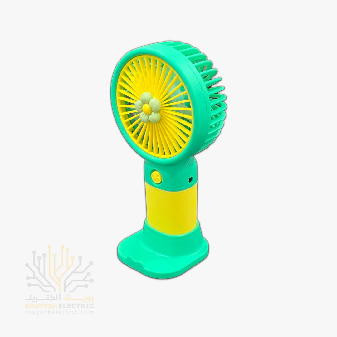 پنکه شارژی دستی برند مینی پایه دار