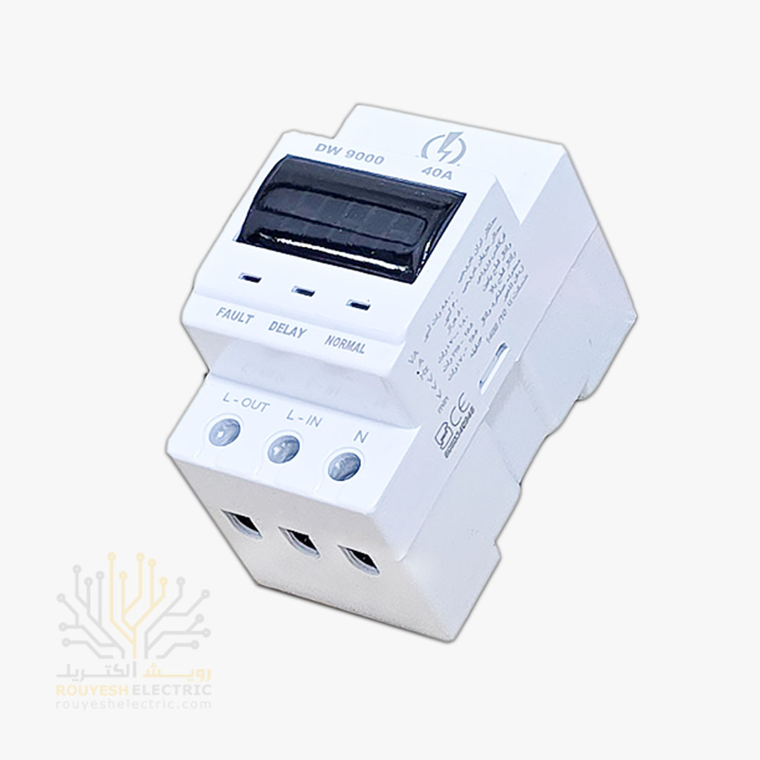 محافظ برق زیر کنتوری ولتاژ طرح مینیاتوری برند امگا 40 آمپر
