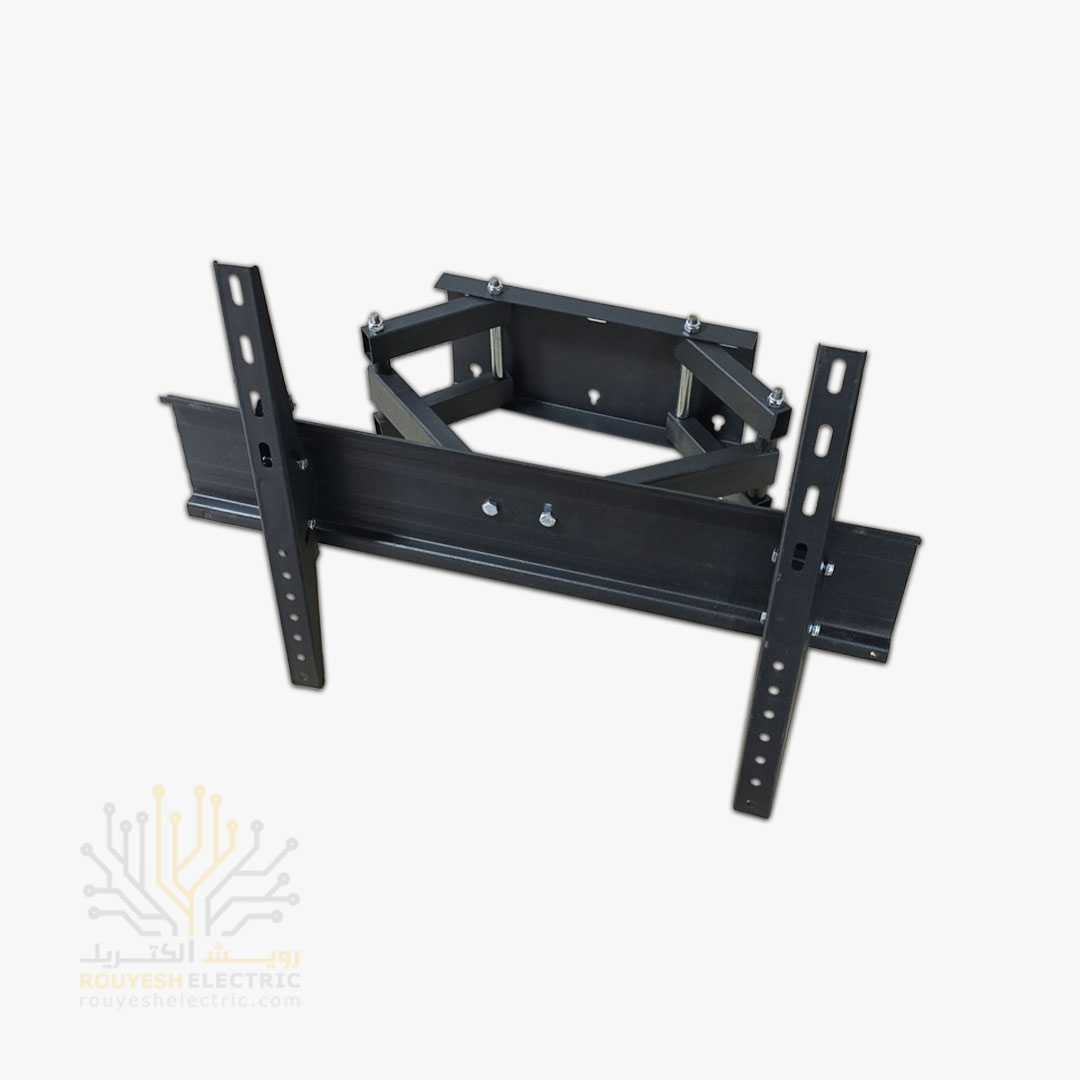 پایه تلویزیون دو بازو برند پاور تکنیک مدل B-4 سایز 40 تا 65 اینچ با تحمل وزن 60 کیلوگرم