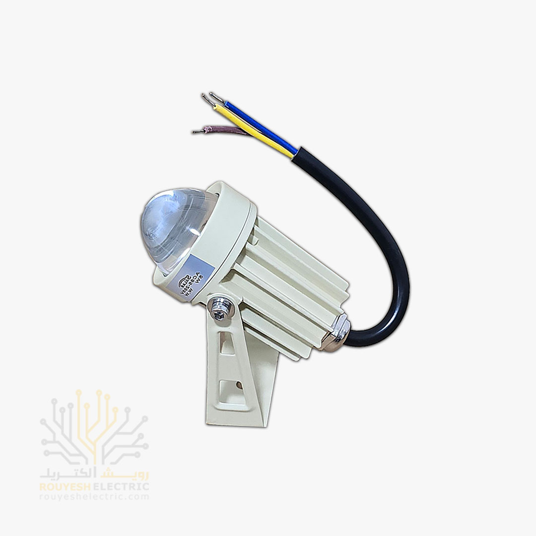 جت لایت 5 وات خارجی برند سالار بدنه کرم چیپ کری مهتابی