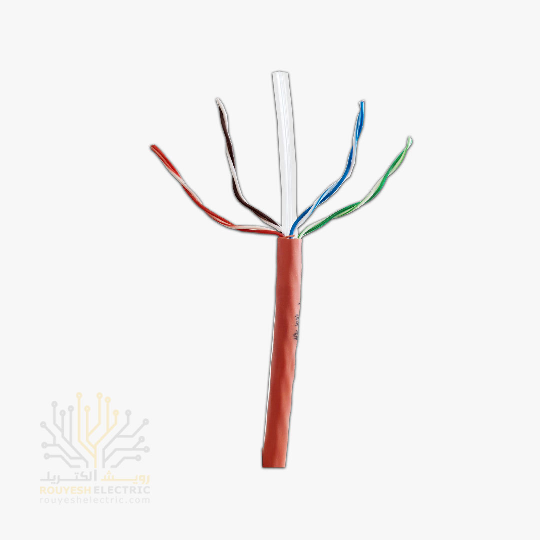 کابل شبکه cat six برند تک کابل کرمان مدل نگزنس بدون شیلد utp کارتن 305 متری