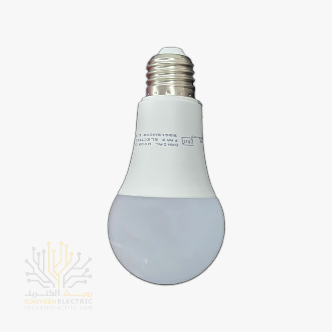 لامپ ال ای دی 12 وات حبابی برند پارس الکتریک مهتابی