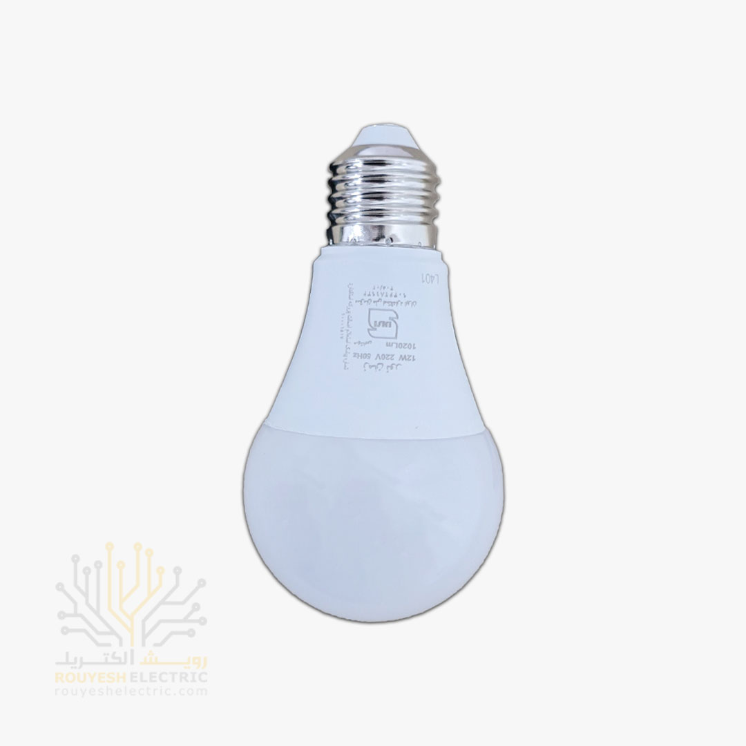 لامپ ال ای دی 12 وات حبابی برند زمان نور آفتابی