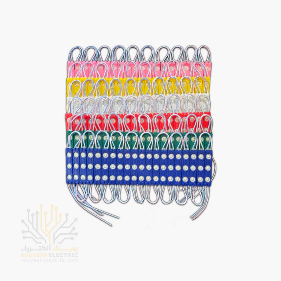 ریسه بلوکی SMD برند INE لنز دار پشت آلومینیوم رنگ جور ورق 20 تایی