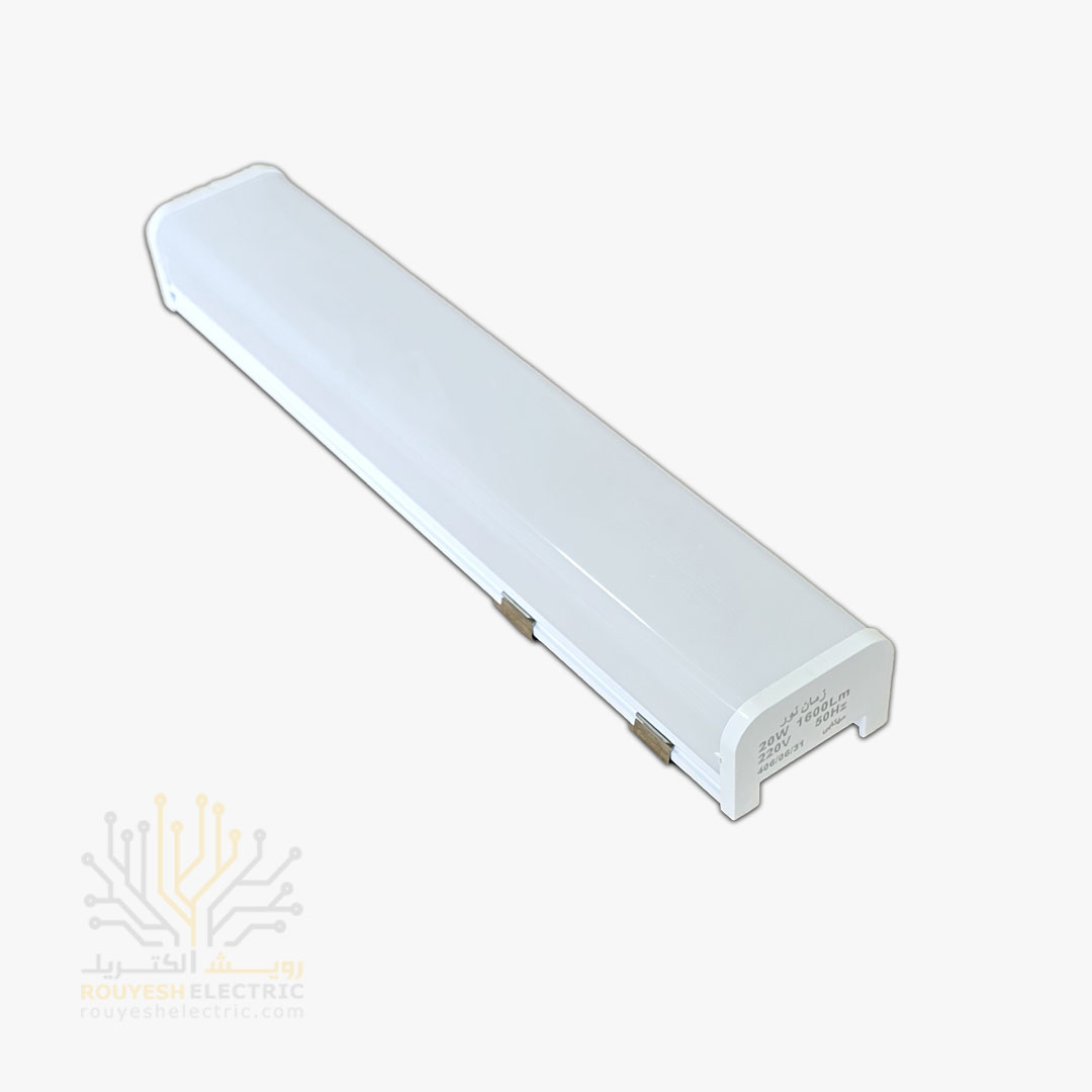 چراغ خطی ال ای دی 20 وات برند زمان نور مدل رادیس طول 30 سانت عرض 5/3 سانت