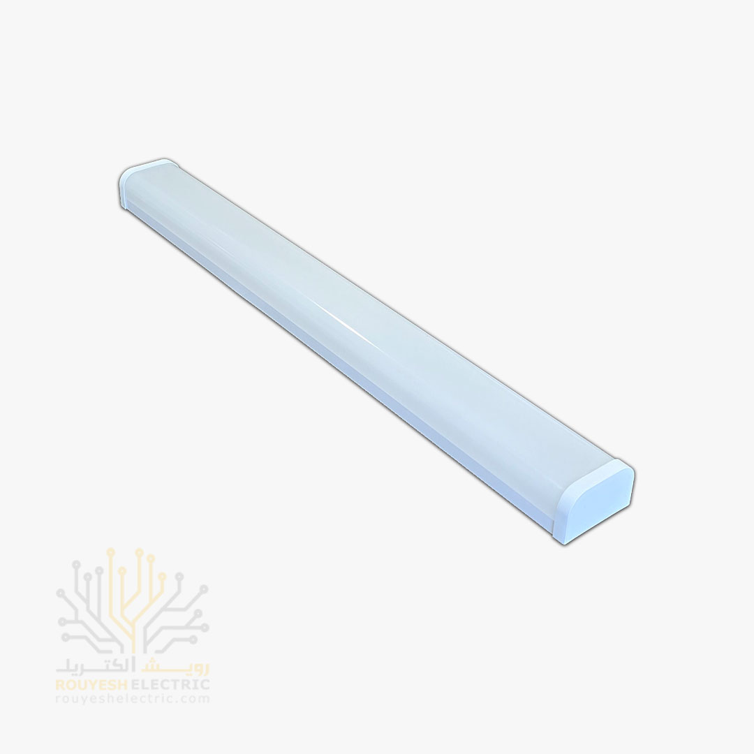 چراغ خطی ال ای دی 40 وات برند تک تاب طول 60 سانت عرض 6.5 سانت ضد آب رنگ یخی