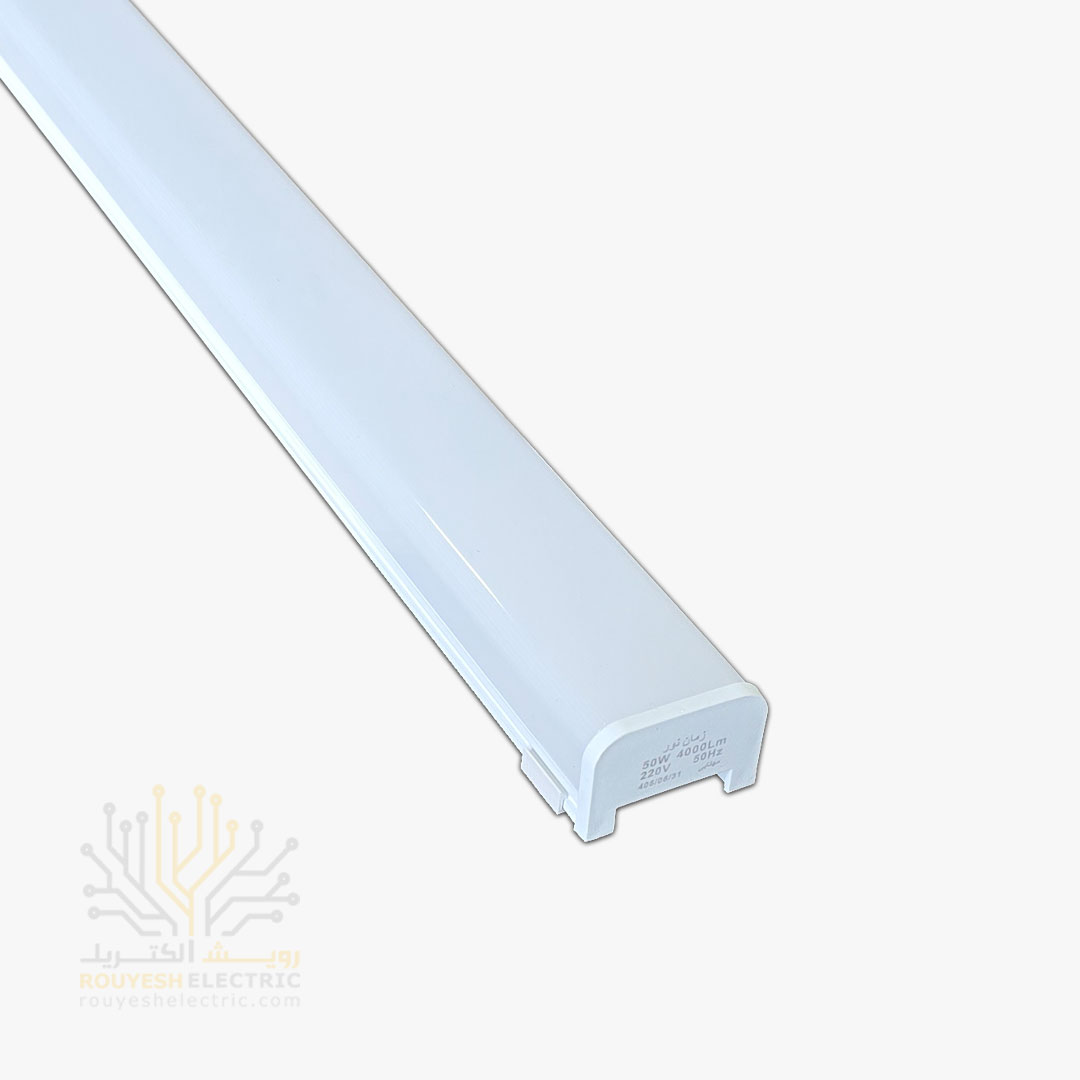 چراغ خطی ال ای دی 80 سانت 50 وات برند زمان نور مدل رادیس عرض 5/3 سانت