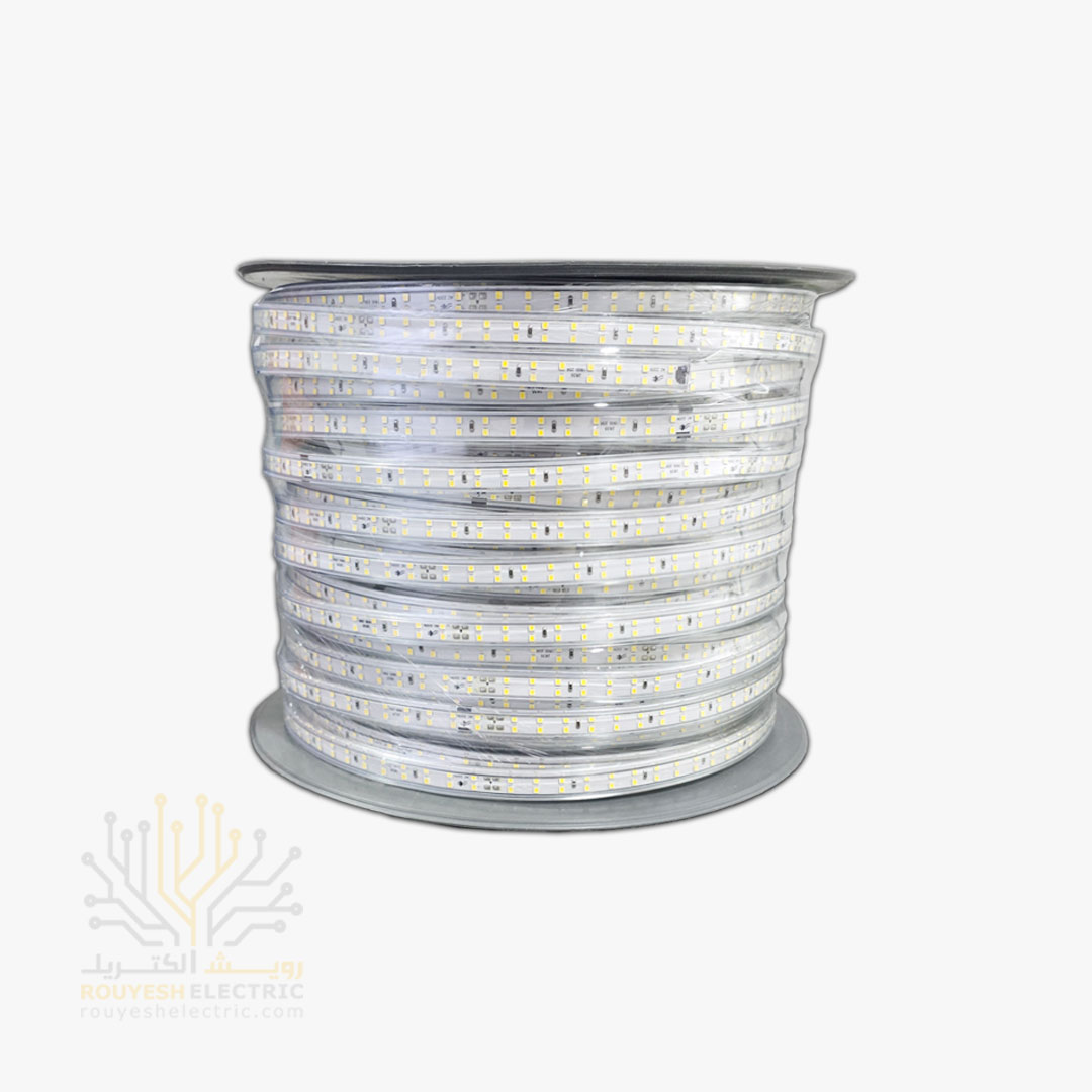 ریسه شلنگی وایرلس برند شارو لایت 28x35 دو لاین تراکم 180 برش 20 سانت 13 میل رنگ نچرال 100 متری