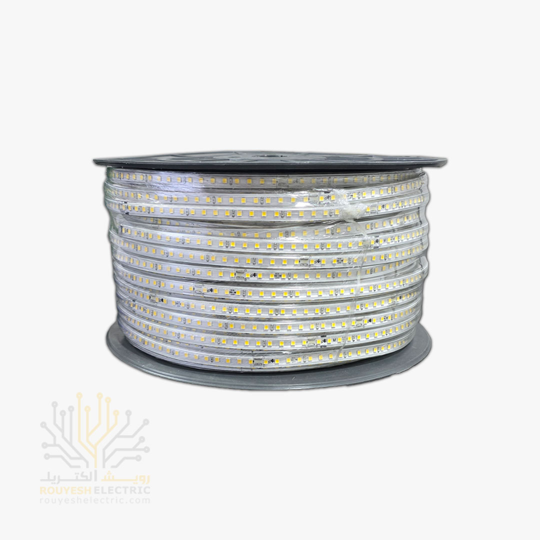 ریسه شلنگی وایرلس برند شارو لایت 35x35 تک لاین تراکم 120 برش 20 سانت 10 میل رنگ نچرال 100 متری