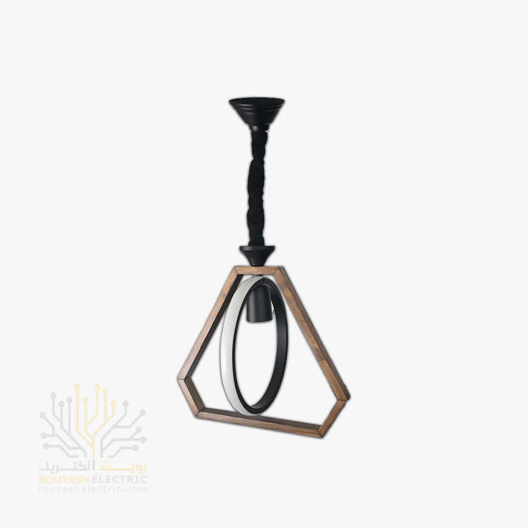 آویز چوب فلز ال ای دی برند دیزاین مدل چند ضلعی تک شعله