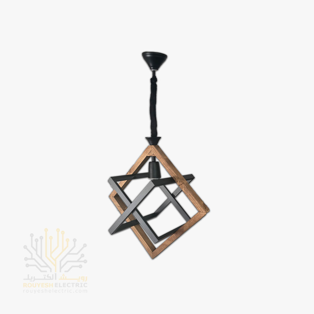 آویز چوب فلز برند دیزاین مدل ستاره داوود تک شعله