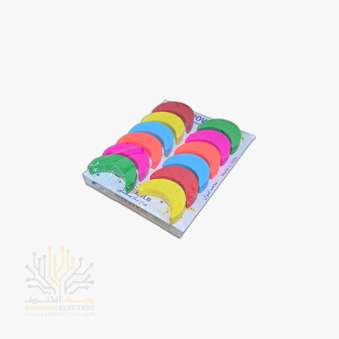 چراغ خواب پریزی برند پاور مدل ماه رنگ جور