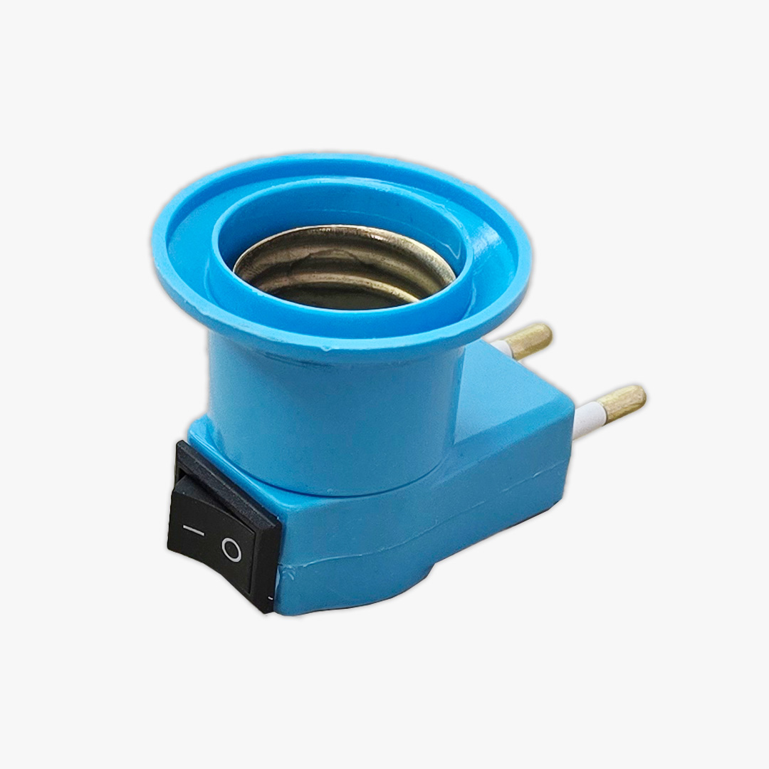 سرپیچ لامپ دوشاخه دار برند مایا کلید دار رنگی ایرانی