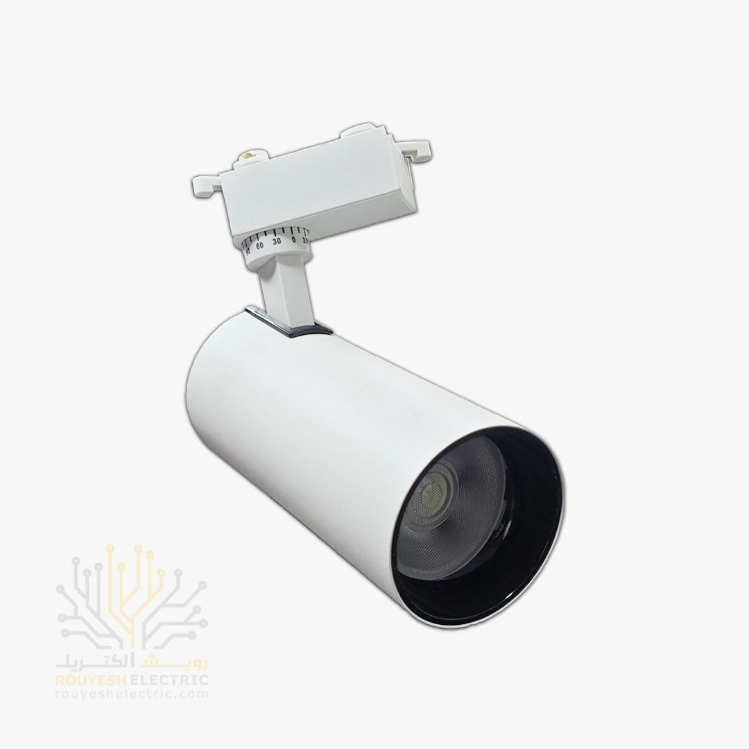 چراغ ریلی 30 وات برند ایران مهر بدنه سفید مدل پایه بلند نور مهتابی