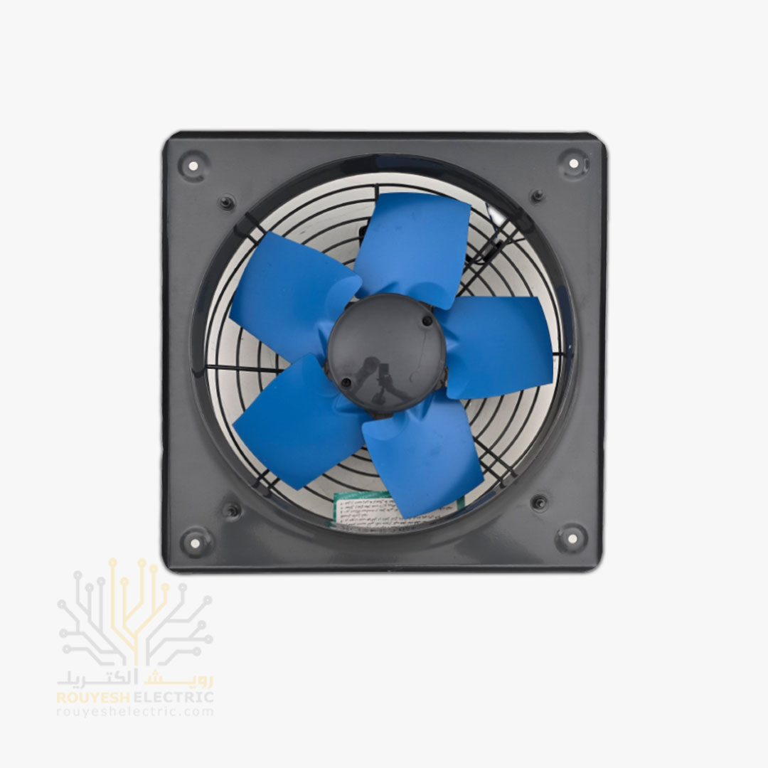 هواکش صنعتی 35 سانت برند ژنیران موتور ایران استاندارد 5 پر فلزی 1400 دور ضمانت تعویض