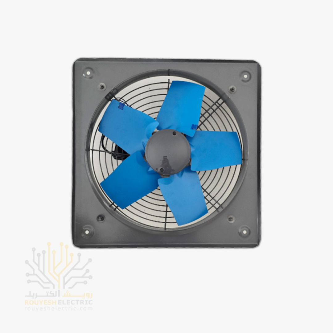 هواکش صنعتی 40 سانت برند ژنیران موتور ایران استاندارد 5 پر فلزی 1400 دور ضمانت تعویض