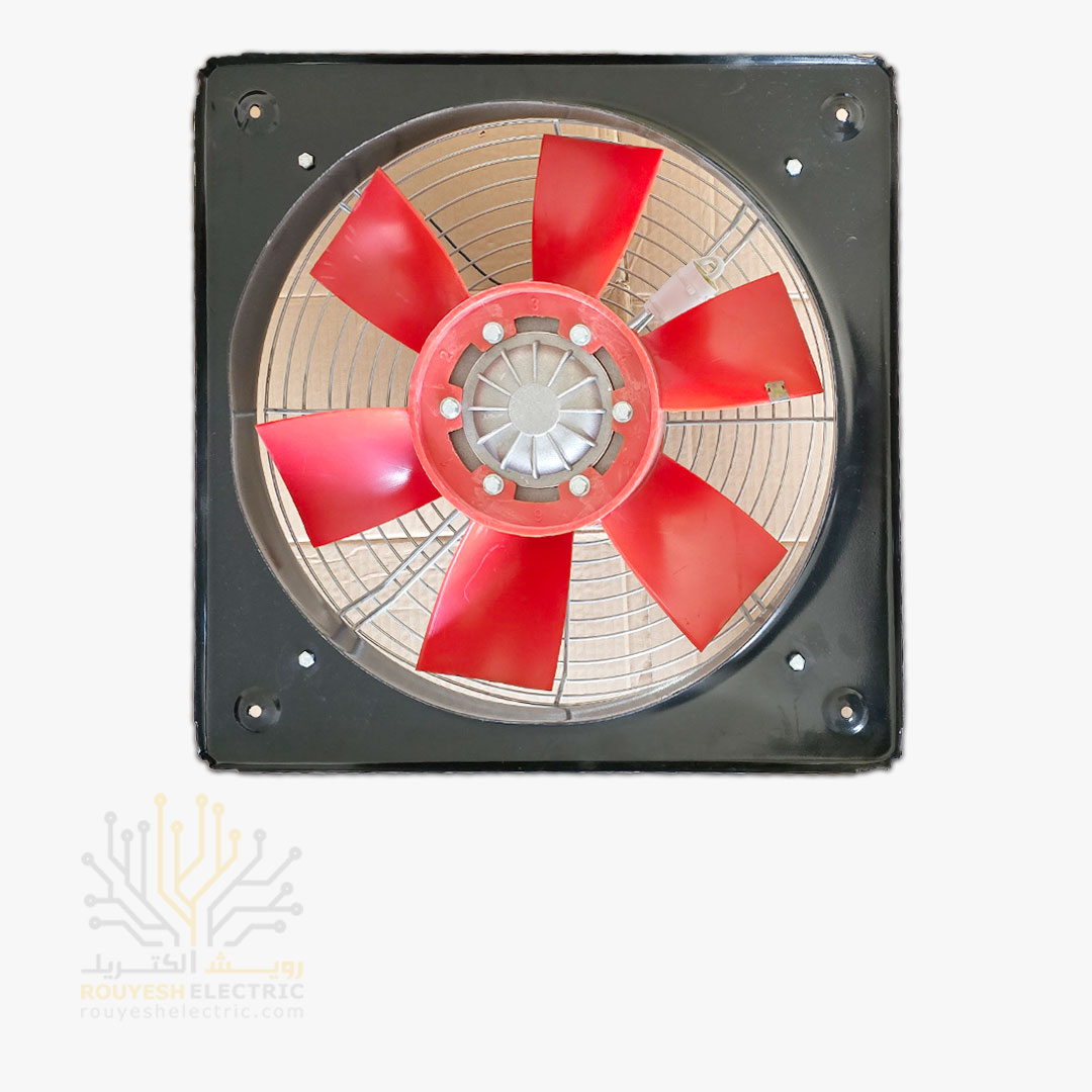 هواکش صنعتی 40 سانت برند مکنده موتور ایلکا استاندارد 5 پر پلاستیکی 1400 دور ضمانت تعمیر