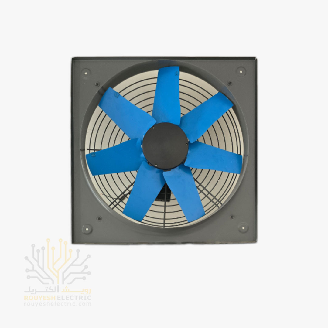 هواکش صنعتی 60 سانت برند ژنیران موتور ایران سنگین استاندارد 6 پر فلزی 1400 دور ضمانت تعویض