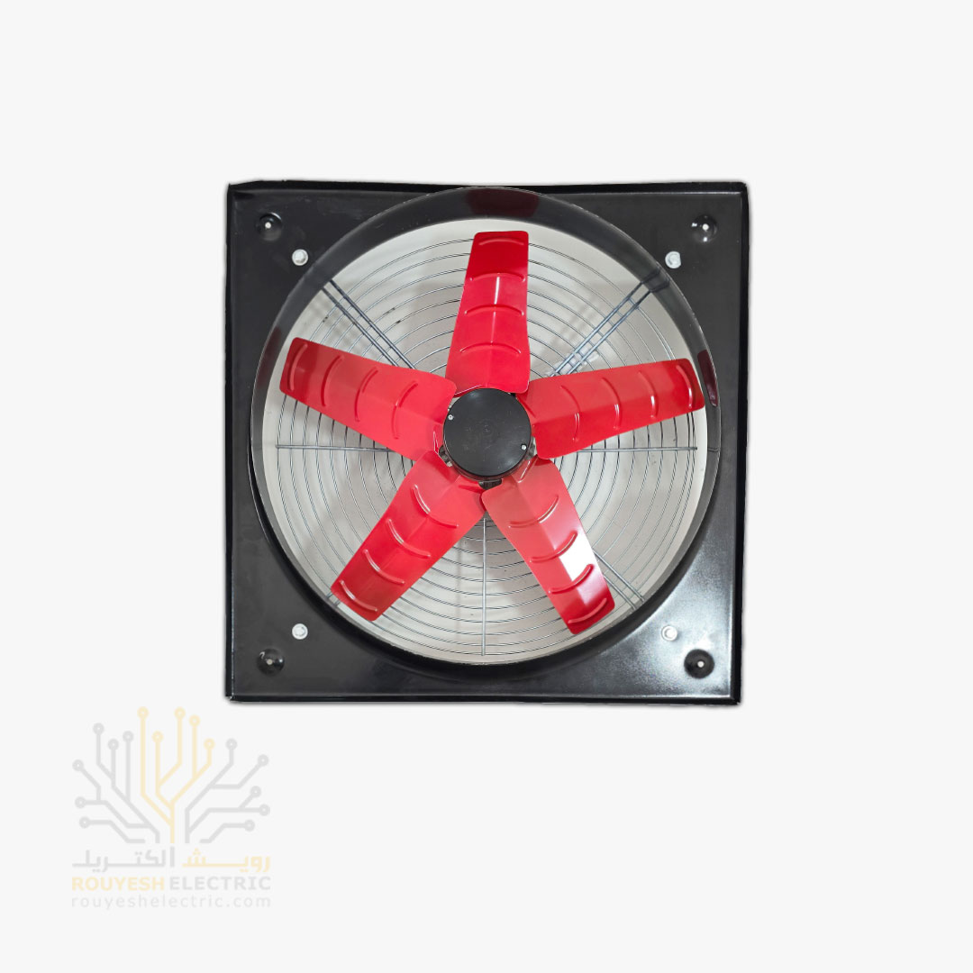 هواکش صنعتی 60 سانت برند مکنده موتور ایران استاندارد 5 پر فلزی 1400 دور ضمانت تعمیر