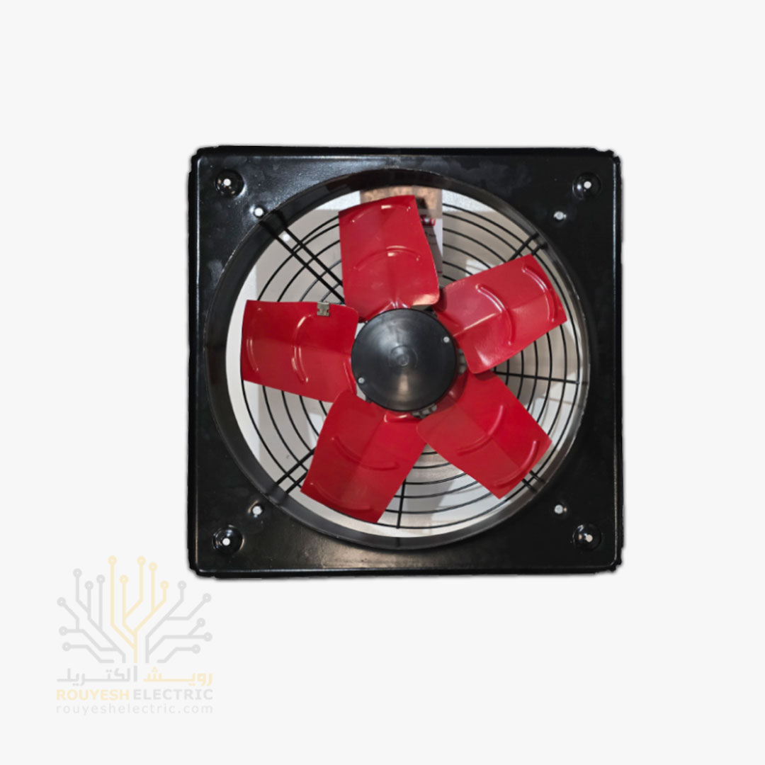 هواکش صنعتی 40 سانت برند مکنده موتور ایران استاندارد 5 پر فلزی 2800 دور ضمانت تعمیر