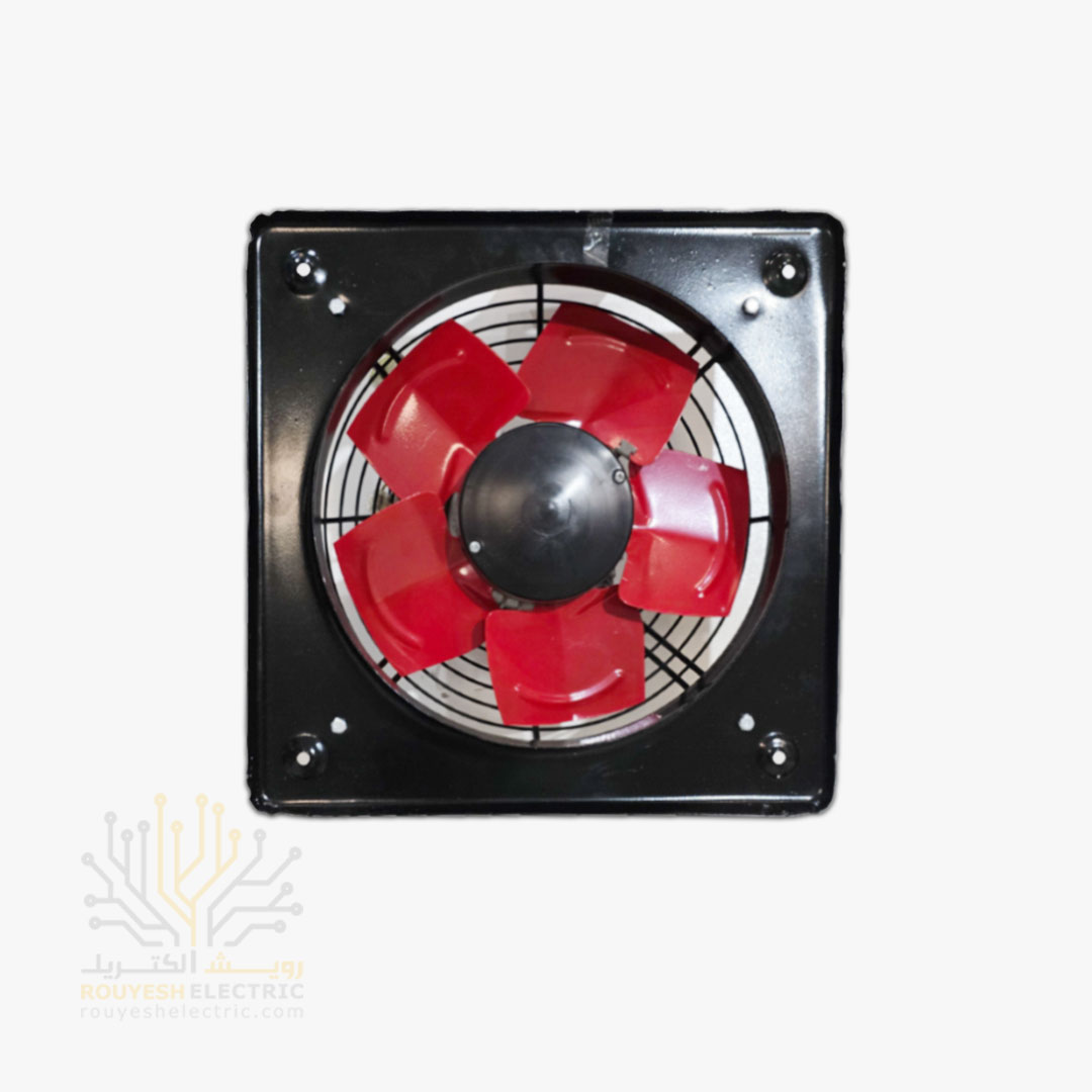 هواکش صنعتی 30 سانت برند مکنده موتور ایران استاندارد 5 پر فلزی 2800 دور ضمانت تعمیر