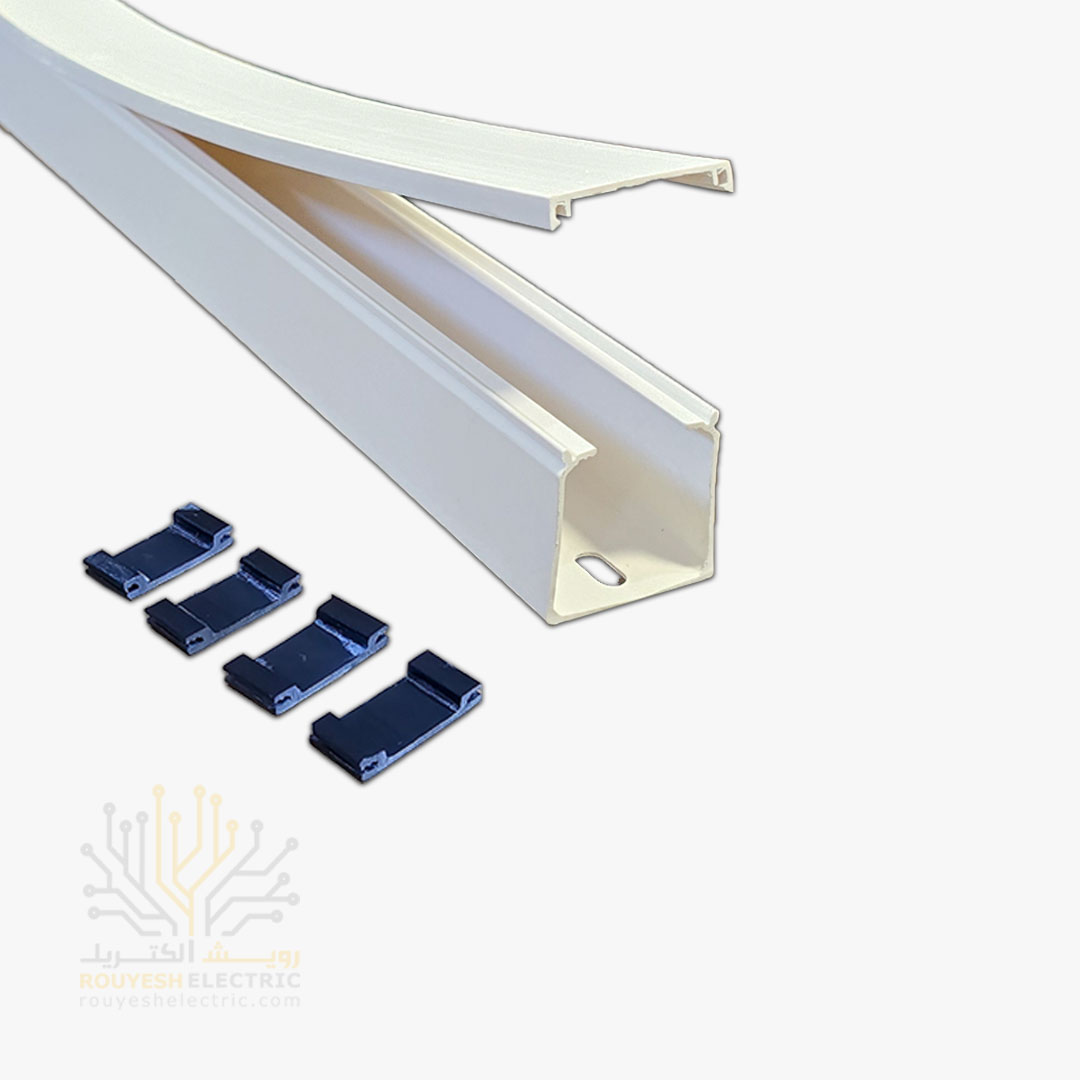 داکت برق برند سوپیتا نمره 40x40 بست دار ساده رنگ سفید 24 متر