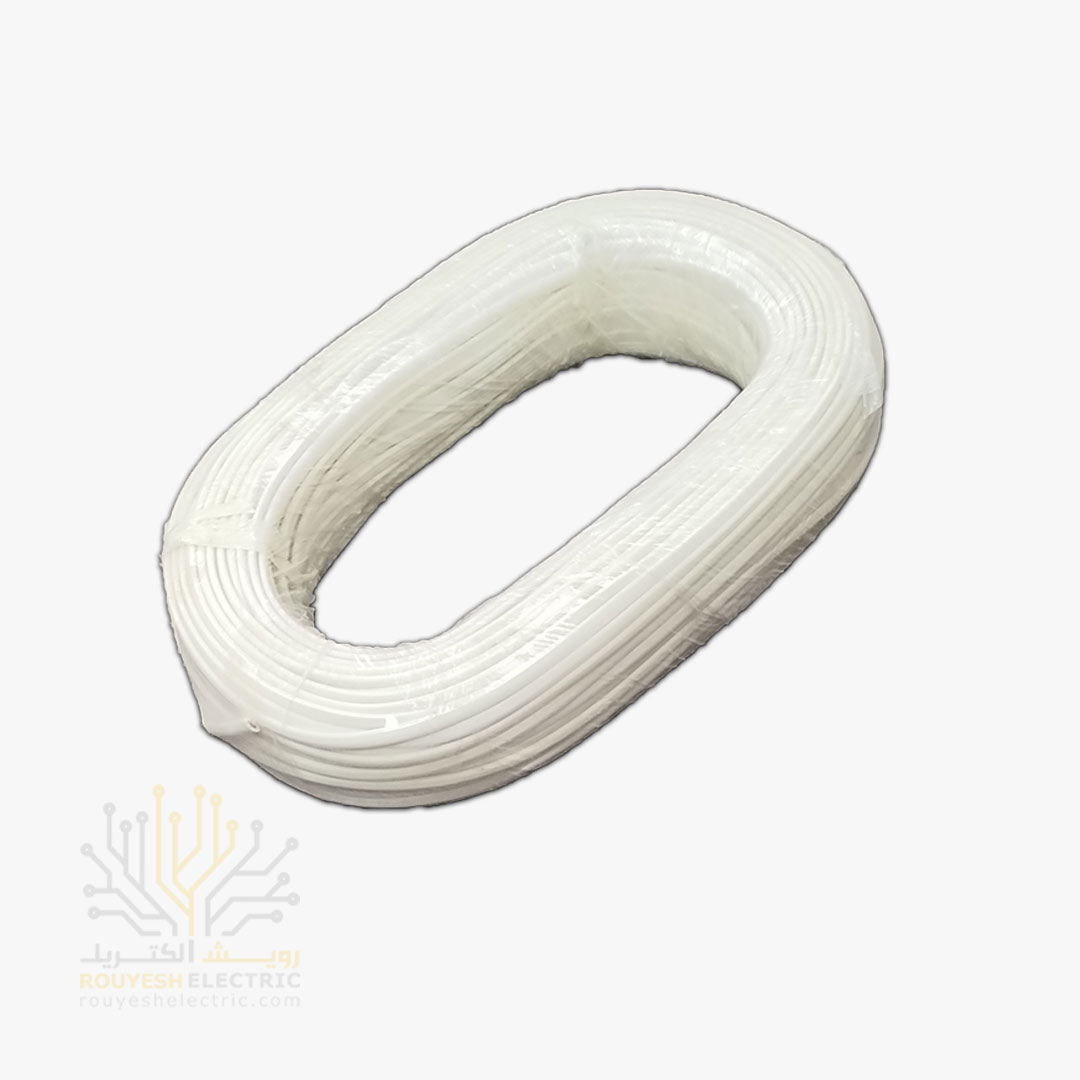 کابل تلفن سوکت خور 4x5 رشته 60 متری سفید
