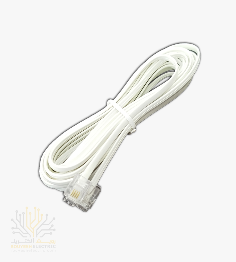 بند خط تلفن 4 الی 5 متری برند نورسام رنگ سفید