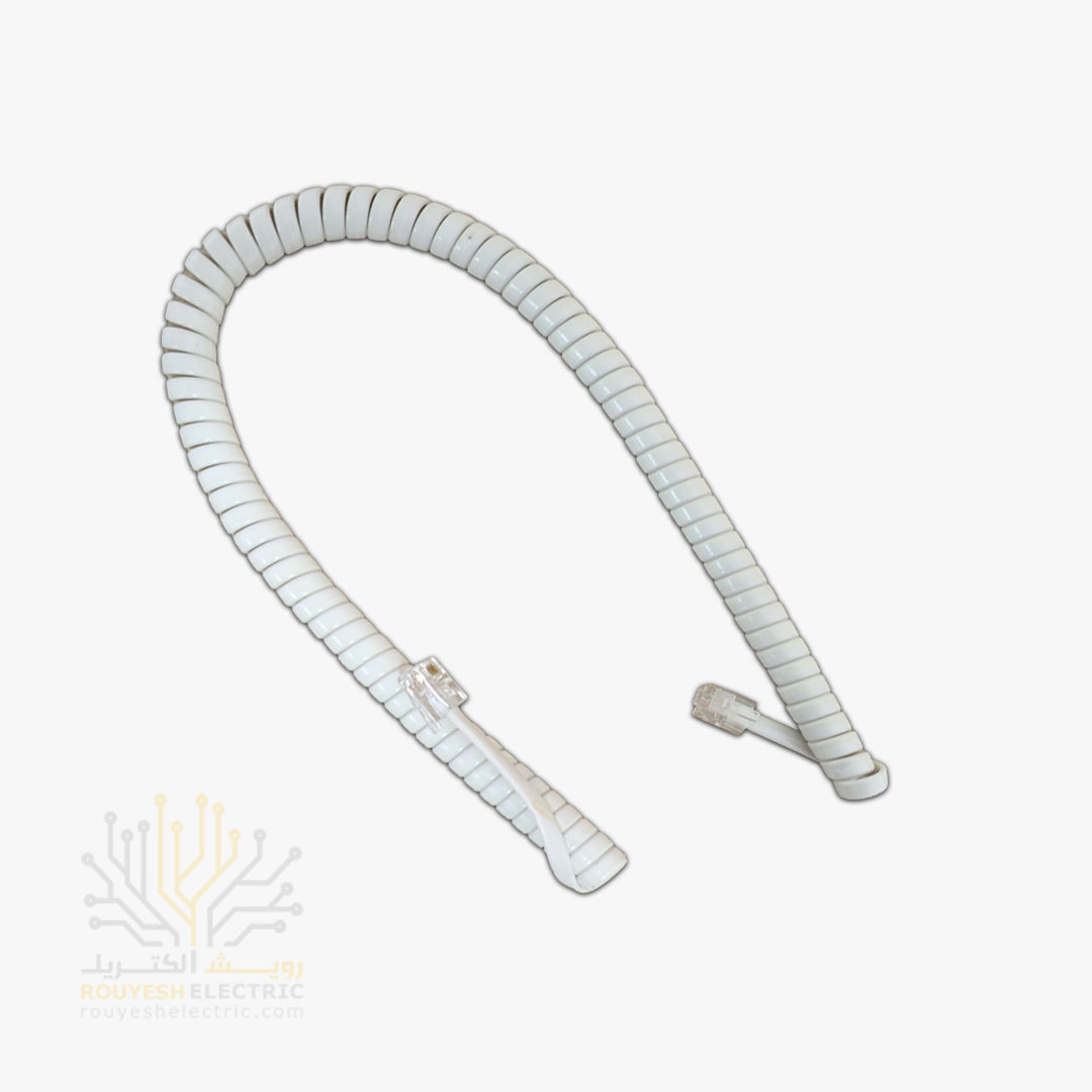 بند فنری تلفن مدل مغز مس تک شیرینگ سفید