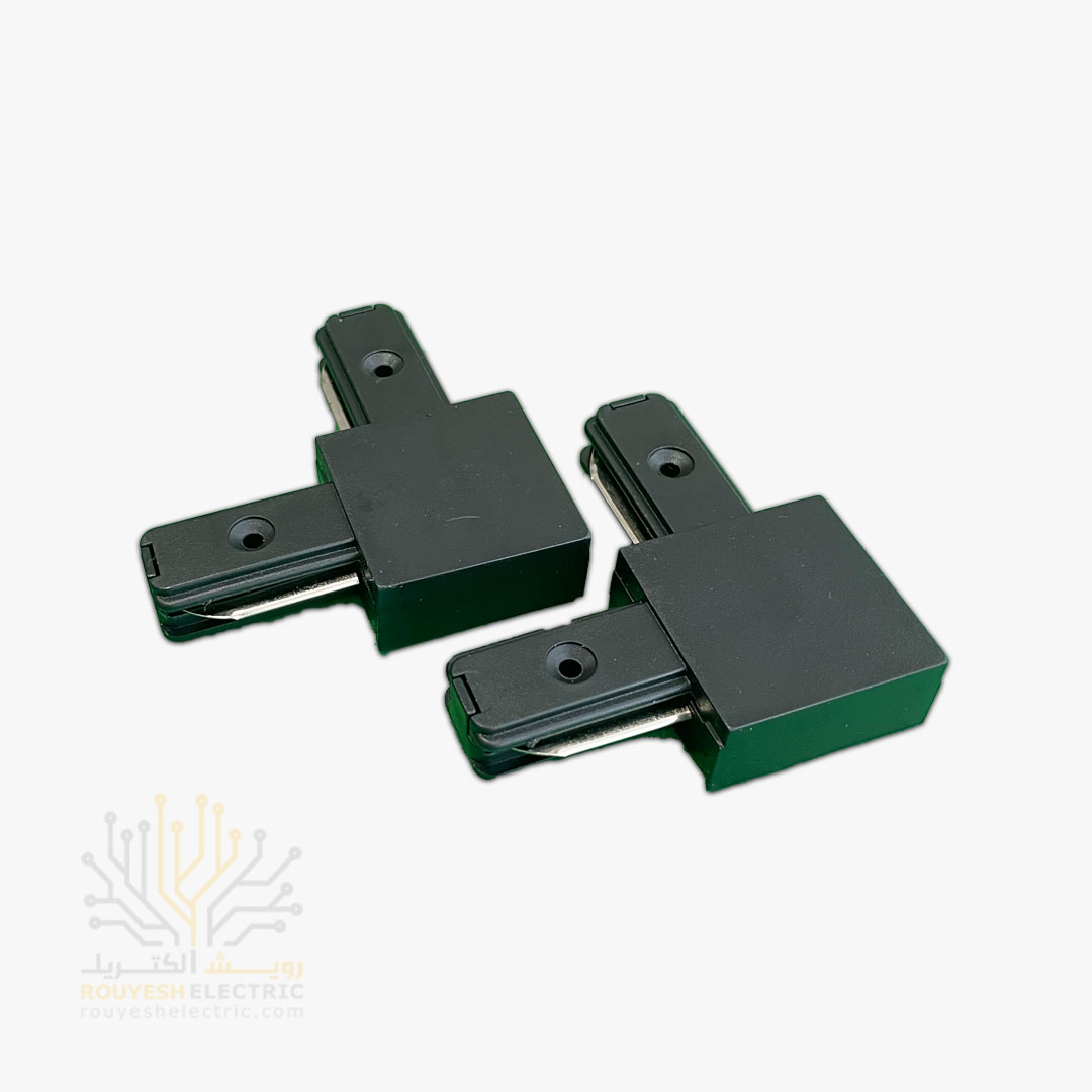 رابط ریل چراغ دکوراتیو 90 درجه مشکی